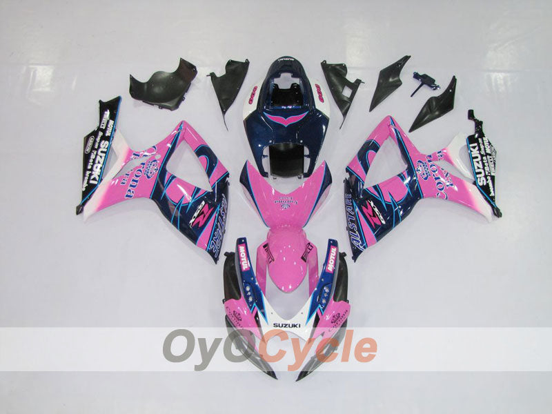 Einspritzverkleidungssatz für GSX R600 06-07 - Schwarz, Pink - Corona, MOTUL #OYO87901433