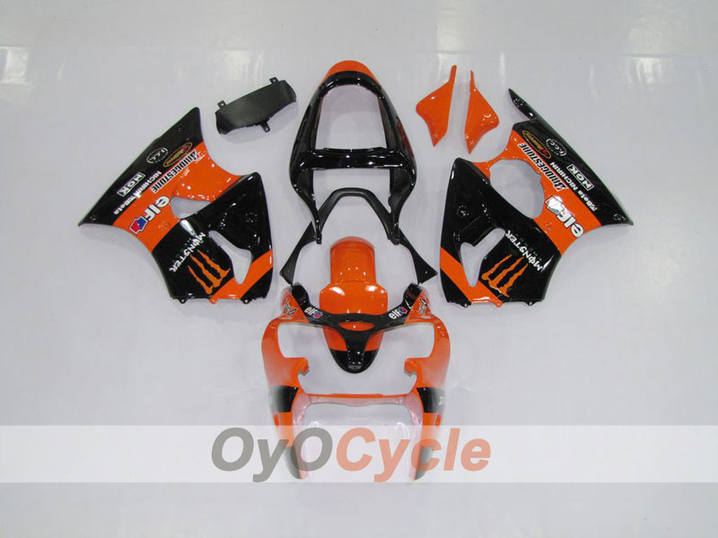 Einspritzverkleidungssatz für 00-02 NINJA ZX-6R - Orange, Schwarz - Monster #OYO87901715 Zweitbild
