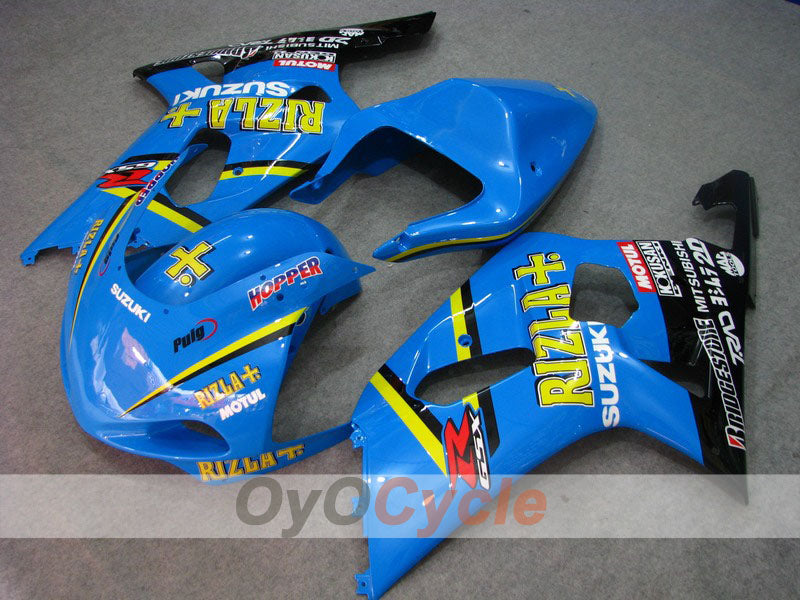 Einspritzverkleidungskit für 00-03 GSX R750 - Blau, Schwarz - Rizla+ #OYO87901145