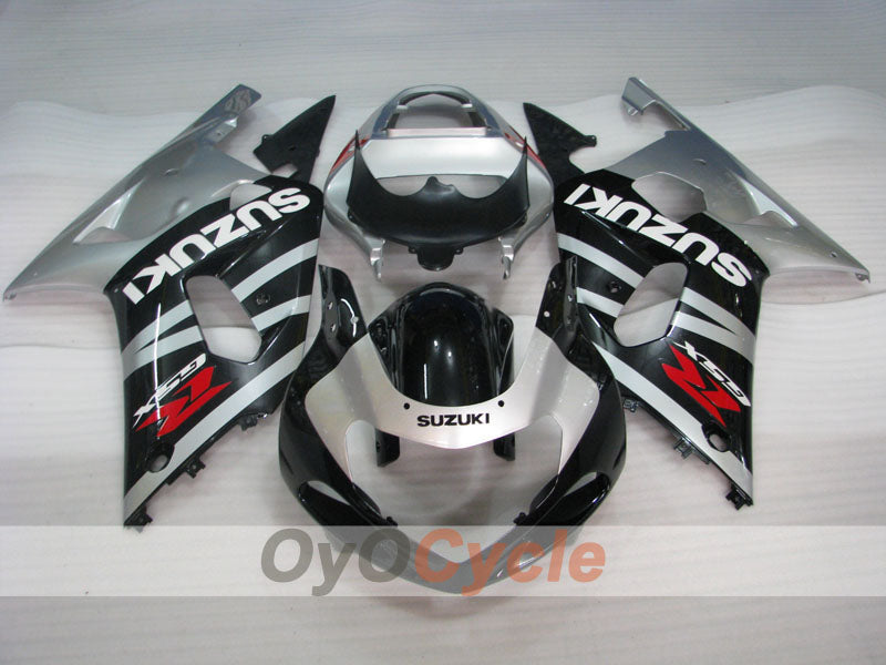 Verkleidungssatz für Einspritzmodelle 01-03 GSX R600 - Schwarz, Silber - Werksdesign #OYO87901139 Zweitbild