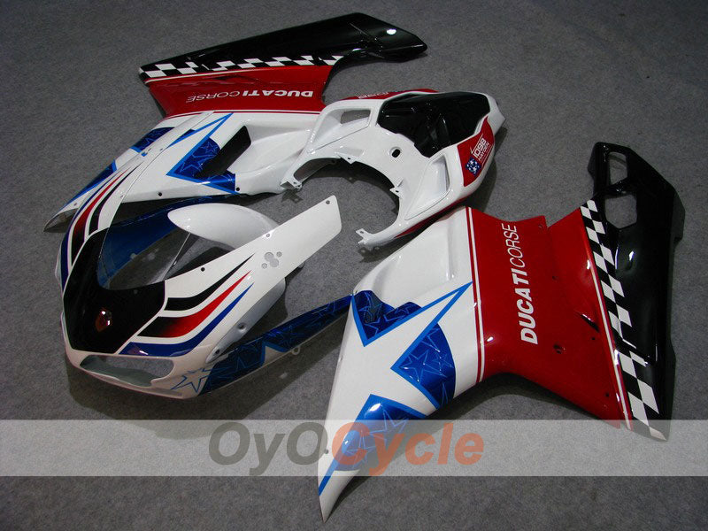 Einspritz-Verkleidungssatz für Ducati 848 08-13 - Rot, Weiß - Xerox #OYO87902264 Hauptbild