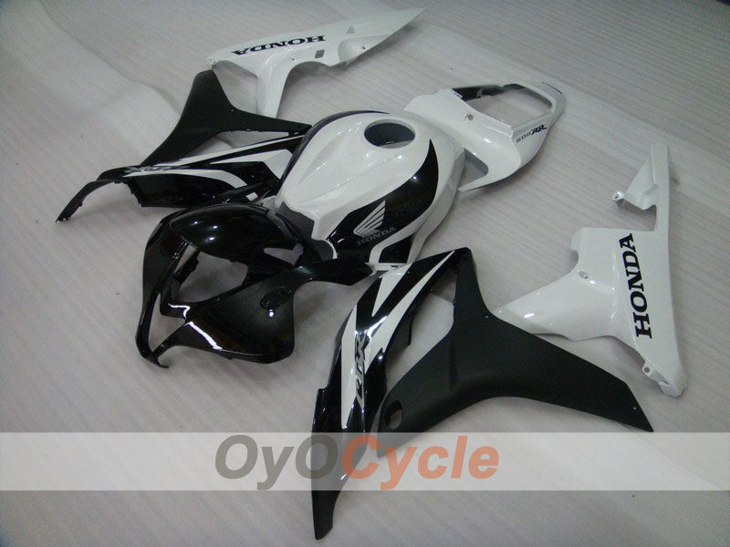 Verkleidungssatz für Einspritzmodelle der CBR600RR 07-08 - Weiß, Schwarz - Werksstil #OYO87900408 Hauptbild