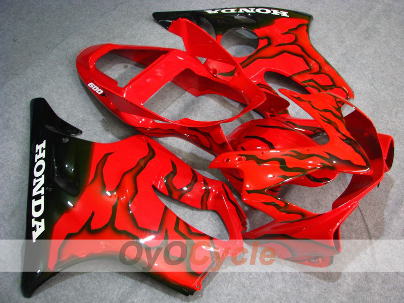 Einspritzverkleidungssatz für 01-03 CBR600F4i - Rot, Schwarz - Flame #OYO87900151 Hauptbild