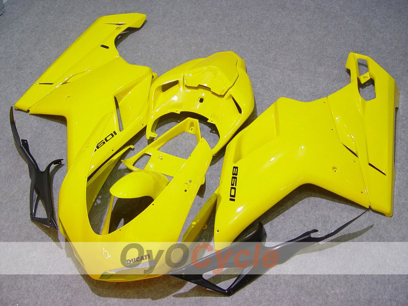 Einspritz-Verkleidungssatz für Ducati 1098, Baujahr 07-09 - Gelb, Schwarz - Werksdesign #OYO87902313 Hauptbild
