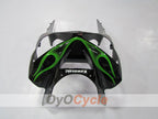 Verkleidungssatz für Einspritzermodelle für 03-04 NINJA ZX-6R - Grün, Schwarz - Flammen #OYO87901795