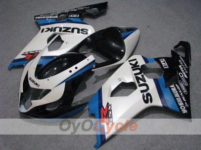 Verkleidungssatz für Einspritzmodelle, GSXR600 04-05 - Weiß, Schwarz - DUNLOP, MOTUL #OYO87901173 Hauptbild