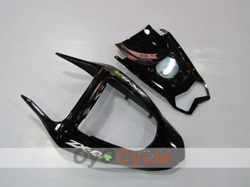 Verkleidungssatz für Einspritzermodelle für 03-04 NINJA ZX-6R - Grün, Schwarz - Flammen #OYO87901795