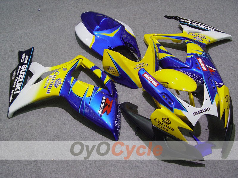 Einspritzverkleidungssatz für GSX R600 06-07 - Gelb, Blau - Corona, MOTUL #OYO87901439 Hauptbild