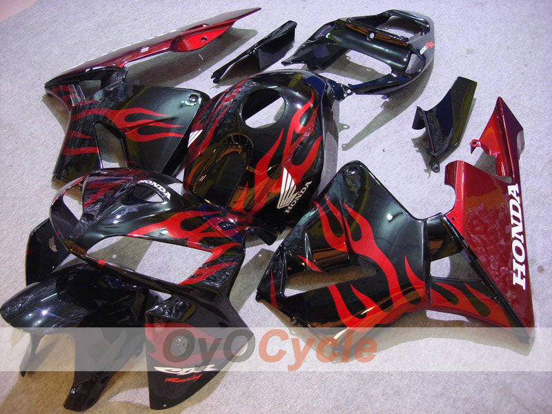 Verkleidungssatz für Einspritzer für CBR600RR 05-06 - Rot, Schwarz - Flammenmuster #OYO87900248 Hauptbild