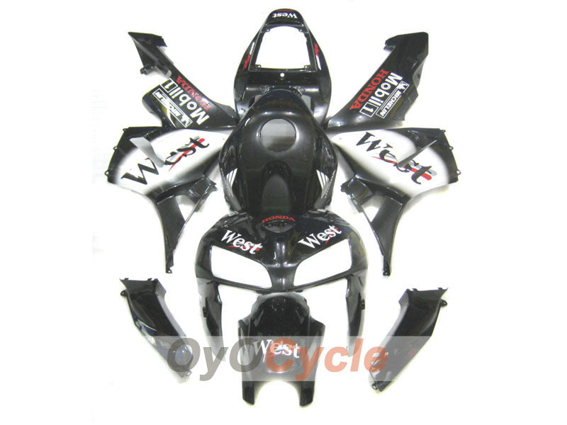 Verkleidungssatz für Einspritzung für CBR600RR 05-06 - Weiß, Schwarz - West #OYO87900352