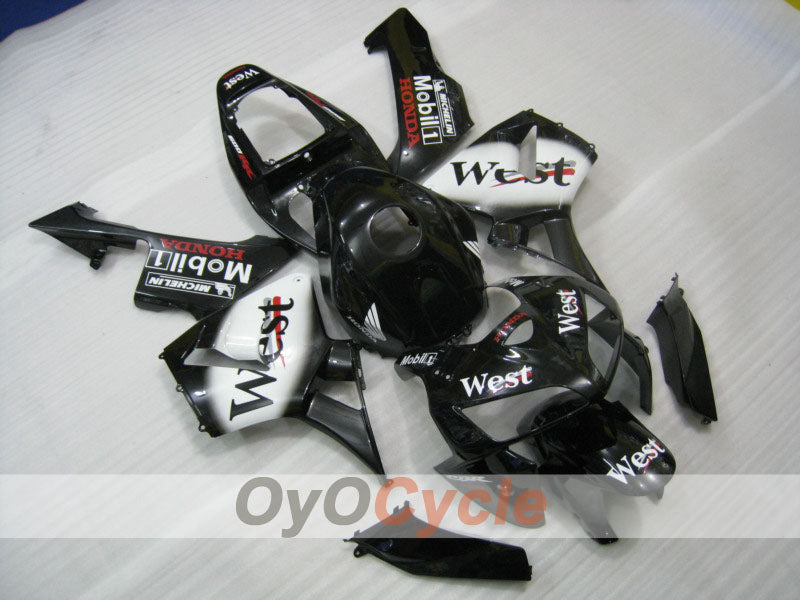 Verkleidungssatz für Einspritzung für CBR600RR 05-06 - Weiß, Schwarz - West #OYO87900352