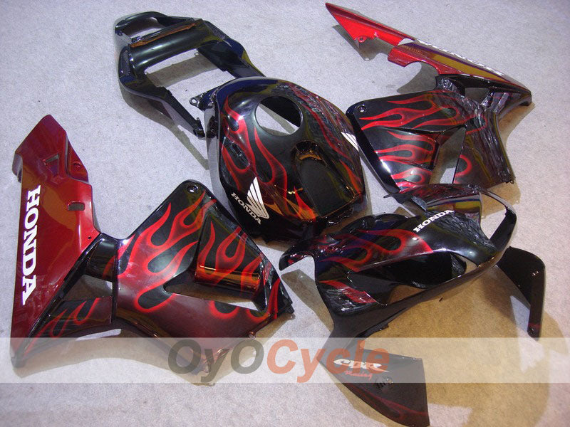 Verkleidungssatz für Einspritzmodelle 03-04 CBR600RR - Rot, Schwarz - Flame #OYO87902519 Hauptbild