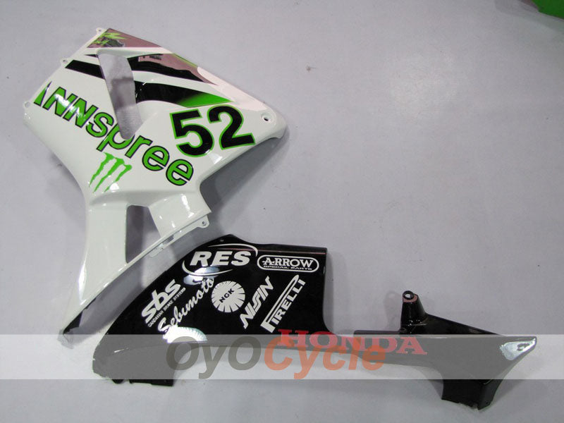 Verkleidungssatz für Einspritzermodelle 05-06 CBR600RR - Grün, Weiß, Schwarz - HANN Spree #OYO87900250