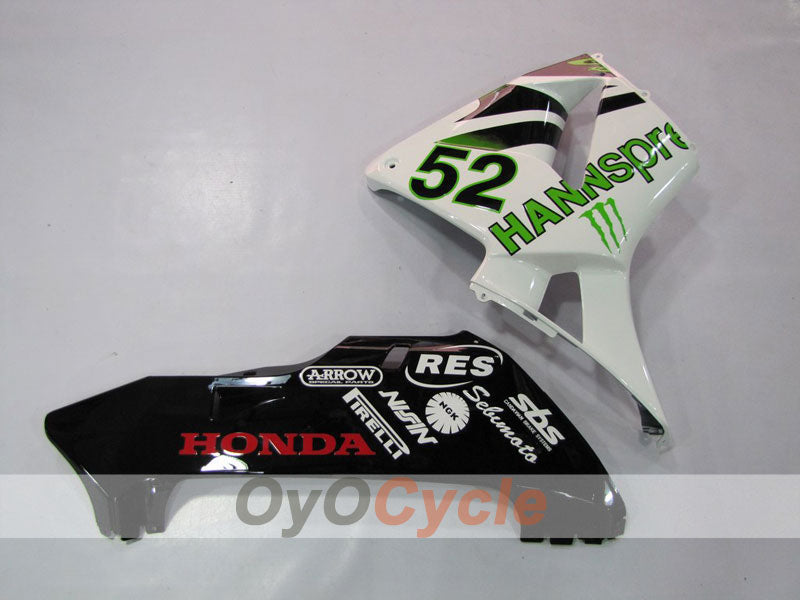 Verkleidungssatz für Einspritzermodelle 05-06 CBR600RR - Grün, Weiß, Schwarz - HANN Spree #OYO87900250