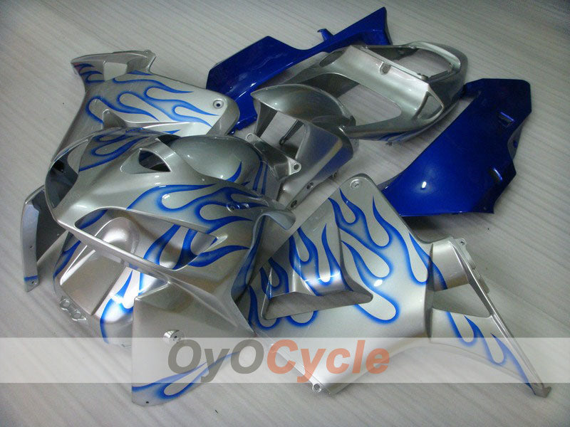 Verkleidungssatz für Einspritzer für CBR600RR 05-06 - Blau, Silber - Flammenmuster #OYO87900249 Hauptbild