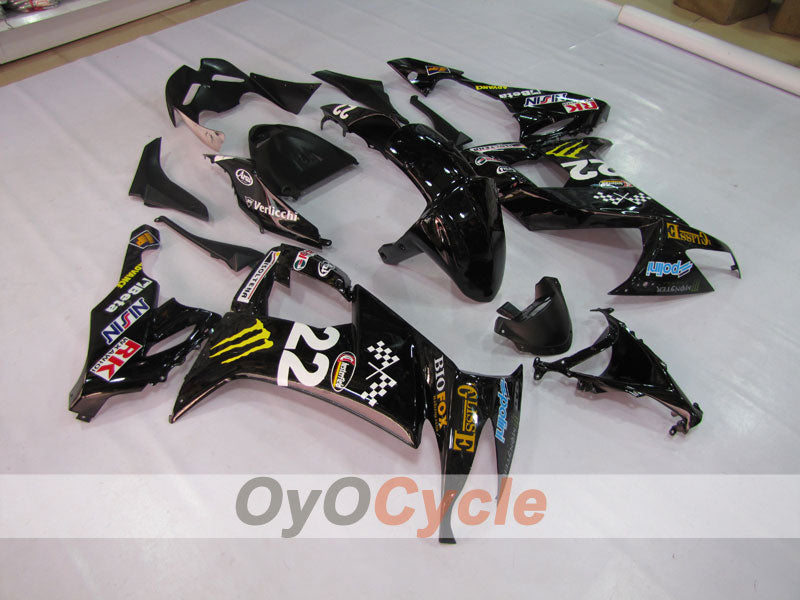 Einspritz-Verkleidungssatz für 08-10 NINJA ZX-10R - Schwarz - Monster #OYO87901652 Zweitbild