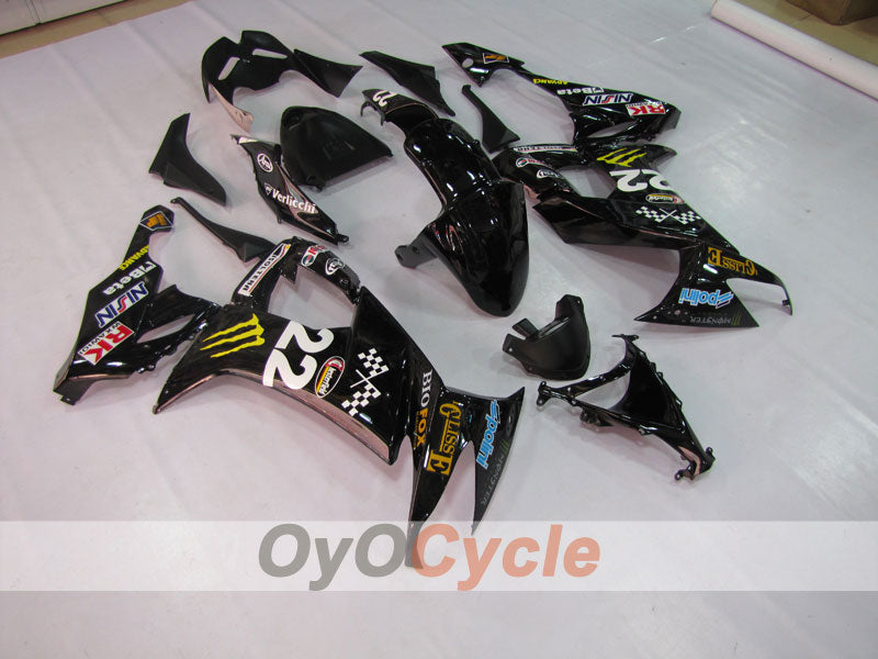 Einspritz-Verkleidungssatz für 08-10 NINJA ZX-10R - Schwarz - Monster #OYO87901652 Hauptbild