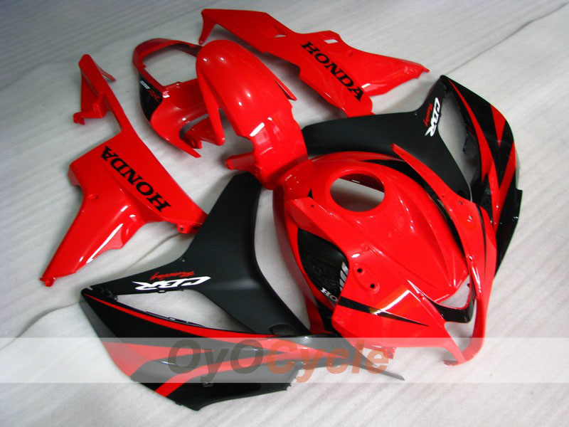 Einspritzverkleidungssatz für 07-08 CBR600RR - Rot, Schwarz, Matt - Werksstil #OYO87900418