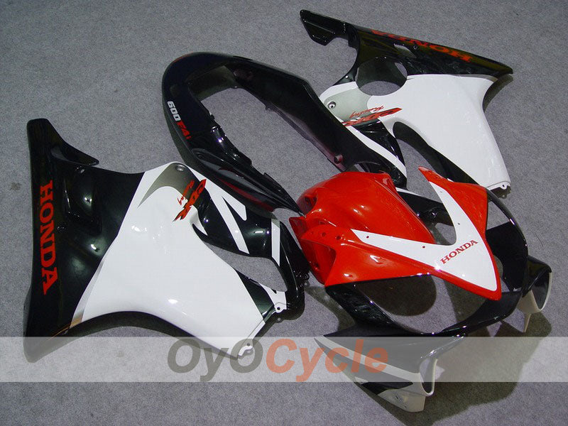 Verkleidungssatz für Einspritzmodelle 04-07 CBR600F4i - Weiß, Schwarz - Werksstil #OYO87900218 Hauptbild