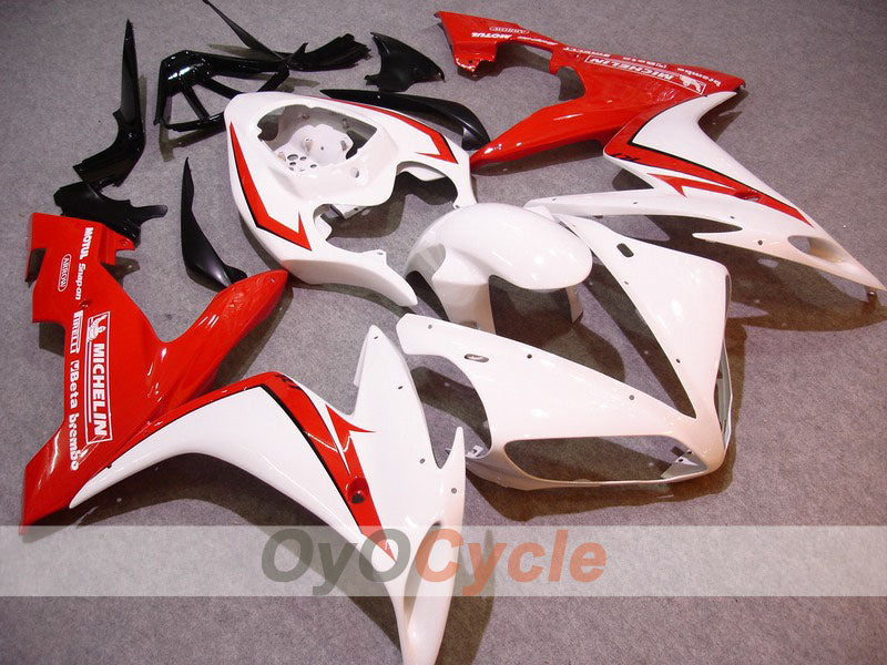 Spritzverkleidungssatz für 04-06 YZF-R1 - Rot, Weiß - Werksstil, MICHELIN #OYO87900839 Hauptbild