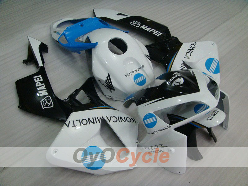 Verkleidungssatz für Einspritzermodelle 05-06 CBR600RR - Weiß, Schwarz - Konica Minolta #OYO87900260 Hauptbild