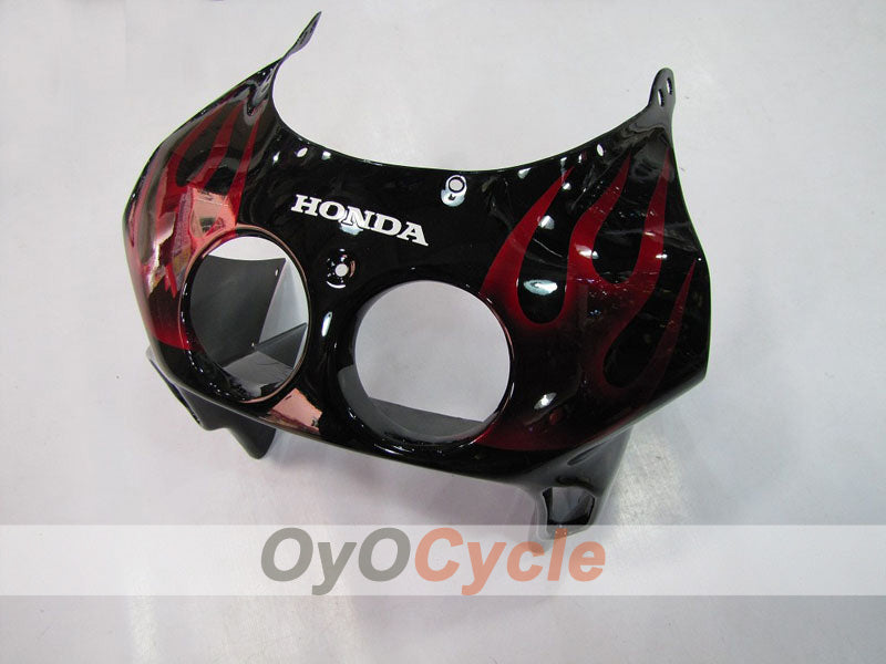 Verkleidungssatz für Einspritzmodelle, 90-94 CBR250RR - Rot, Schwarz - Flame #OYO87902948