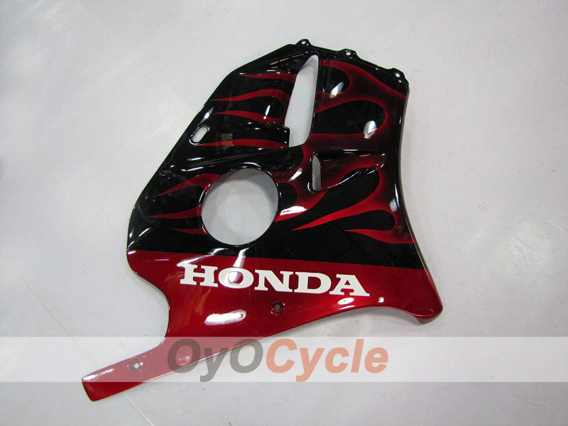 Verkleidungssatz für Einspritzmodelle, 90-94 CBR250RR - Rot, Schwarz - Flame #OYO87902948