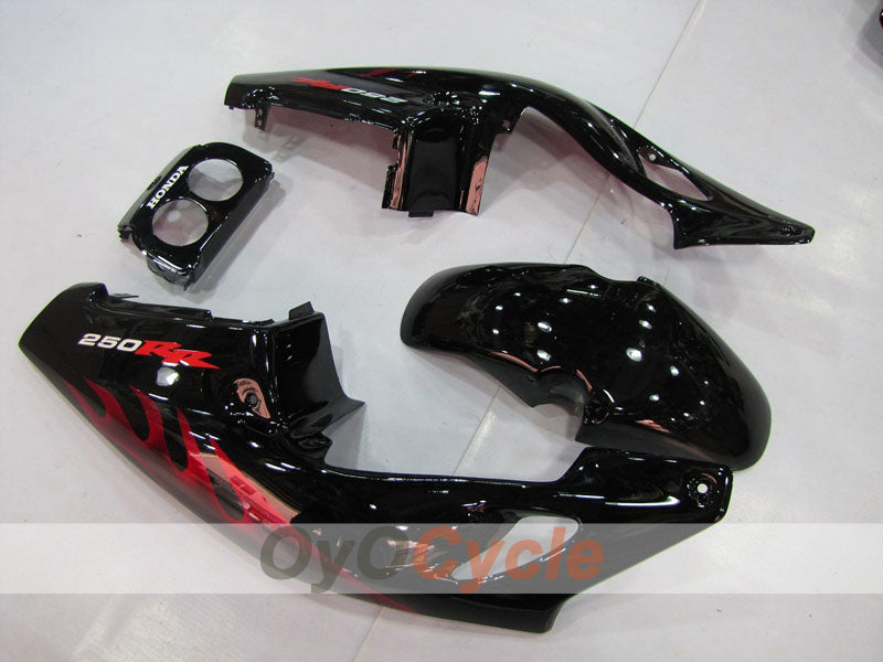Verkleidungssatz für Einspritzmodelle, 90-94 CBR250RR - Rot, Schwarz - Flame #OYO87902948 Zweitbild