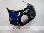 Verkleidungssatz für Einspritzmodelle, 90-94 CBR250RR - Blau, Schwarz - Flame #OYO87902949