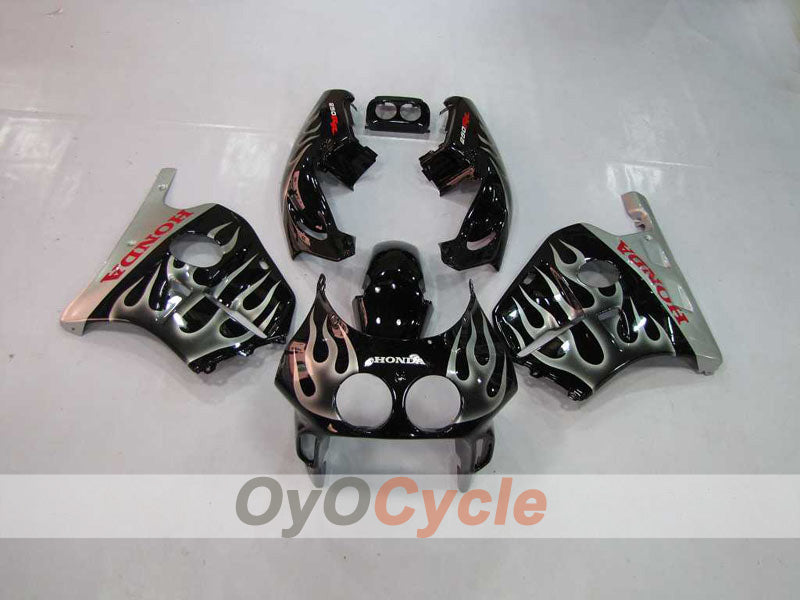 Verkleidungssatz für Einspritzmodelle, 90-94 CBR250RR - Schwarz, Silber - Flame #OYO87902950 Hauptbild