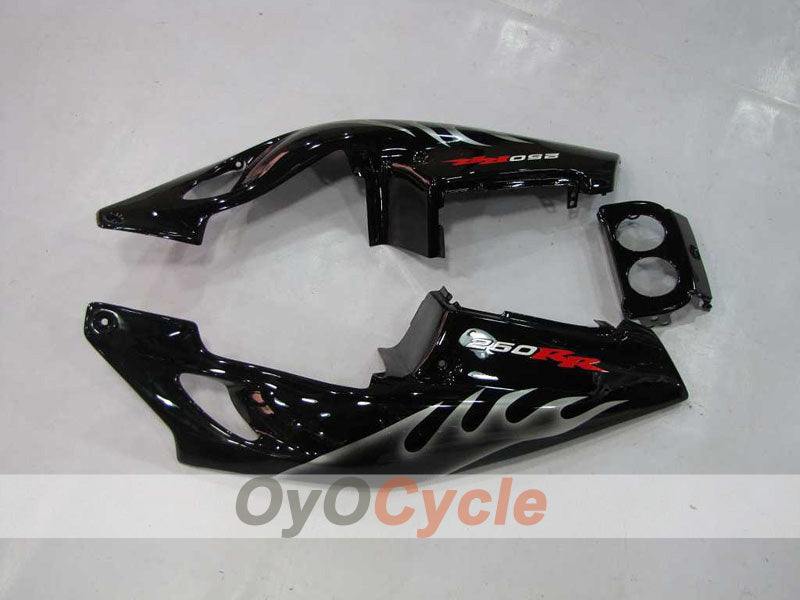 Verkleidungssatz für Einspritzmodelle, 90-94 CBR250RR - Schwarz, Silber - Flame #OYO87902950 Zweitbild