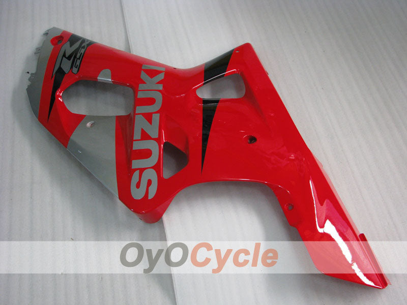 Einspritzverkleidungssatz für GSX R1000 00-02 - Rot, Silber - Werksstil #OYO87905223