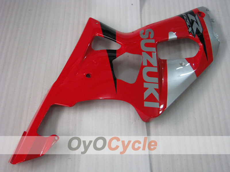 Einspritzverkleidungssatz für GSX R1000 00-02 - Rot, Silber - Werksstil #OYO87905223