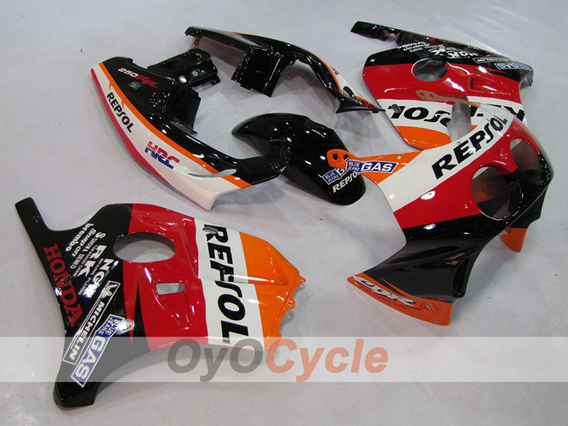 Verkleidungssatz mit Einspritzung für CBR250RR 90-94 - Rot, Orange - Repsol #OYO87902971 Hauptbild
