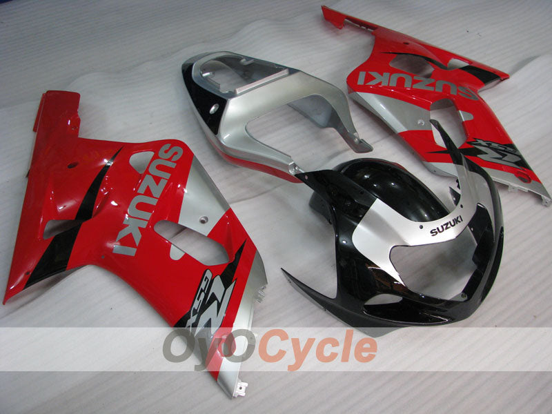 Einspritzverkleidungssatz für GSX R1000 00-02 - Rot, Silber - Werksstil #OYO87905223 Hauptbild