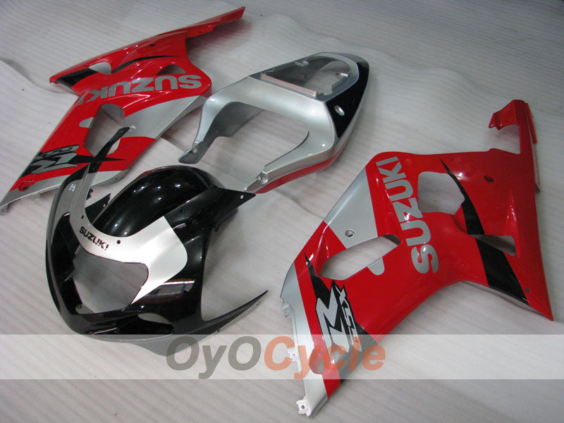 Einspritzverkleidungssatz für GSX R750 00-03 - Rot, Grau - Werksstil #OYO87905177
