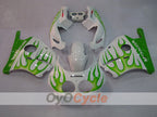 Verkleidungssatz für Einspritzmodelle, 90-94 CBR250RR - Grün, Weiß - Flame #OYO87902947