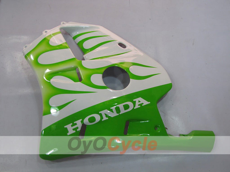 Verkleidungssatz für Einspritzmodelle, 90-94 CBR250RR - Grün, Weiß - Flame #OYO87902947