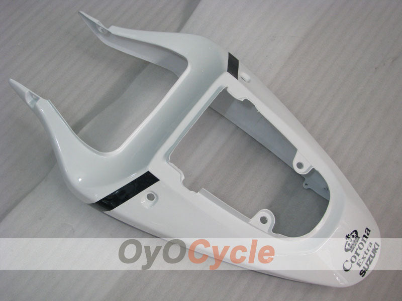 Verkleidungssatz für Einspritzmodelle 00-03 GSX R750 - Weiß, Schwarz - Corona #OYO87901023