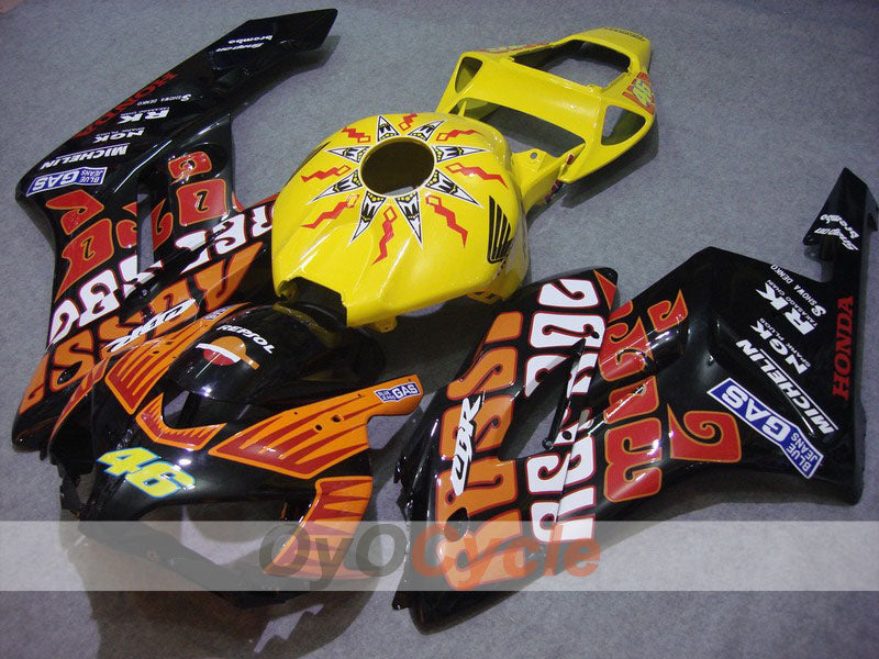 Einspritzverkleidungssatz für 04-05 CBR1000RR - Gelb, Schwarz - Rossi #OYO87900541