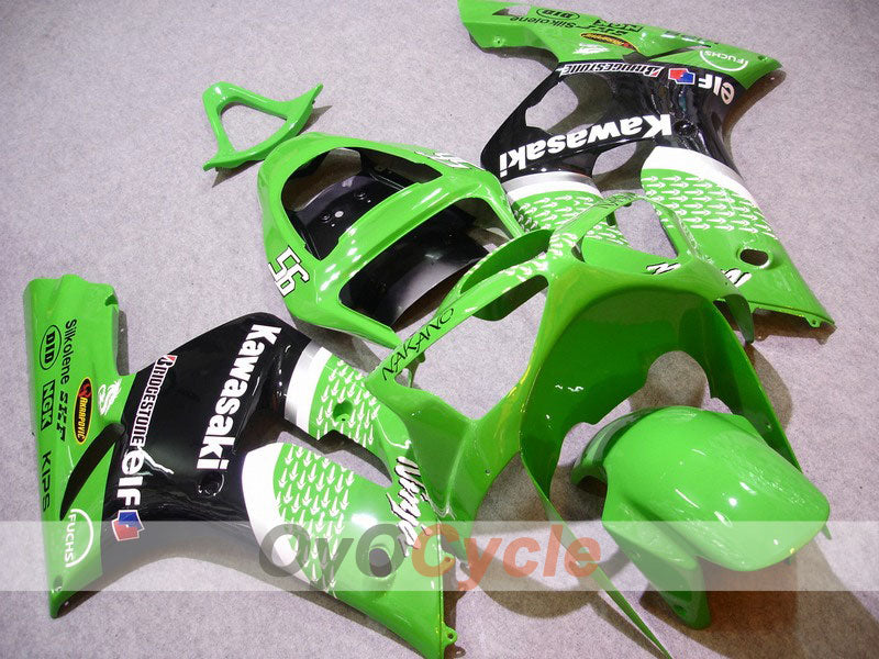 Spritzguss-Verkleidungssatz für 03-04 NINJA ZX-6R - Grün, Schwarz - Nakano #OYO87901817 Hauptbild