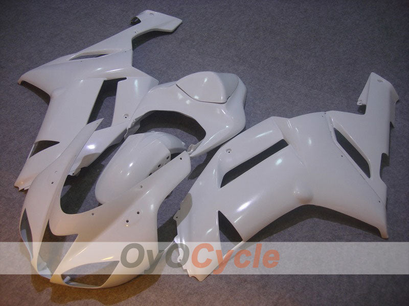 Verkleidungssatz für 07-08 NINJA ZX-6R - Weiß - Werksstil #OYO87901905