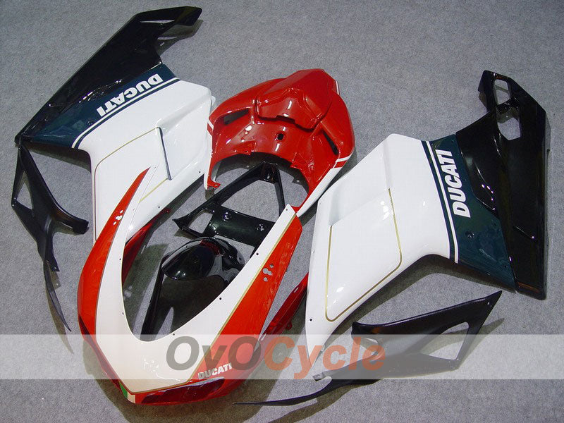 Verkleidungskit für Einspritzung für Ducati 1198 09-11 - Weiß, Schwarz - Werksstil #OYO87902343 Hauptbild