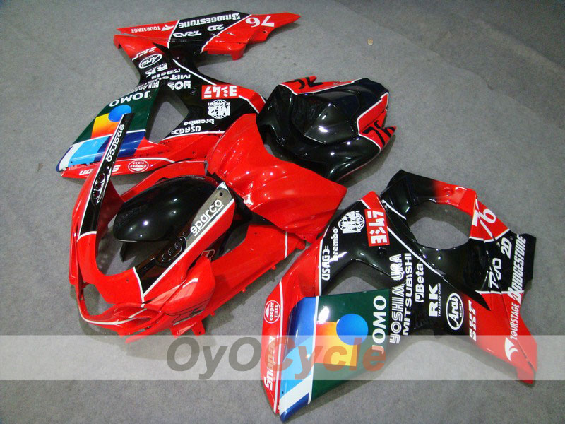 Verkleidungssatz für Einspritzung für 09-16 GSX R1000 - Rot, Schwarz - JOMO #OYO87902867 Hauptbild