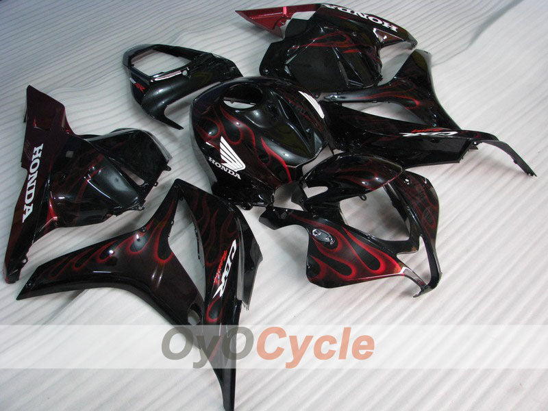 Verkleidungskit für Einspritzmodelle 09-12 CBR600RR - Rot, Schwarz - Flame #OYO87900444 Hauptbild
