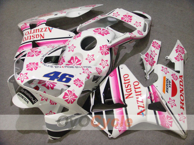 Verkleidungssatz für Einspritzermodelle der CBR600RR 03-04 - Weiß, Pink - Nastro Azzurro #OYO87902546 Hauptbild