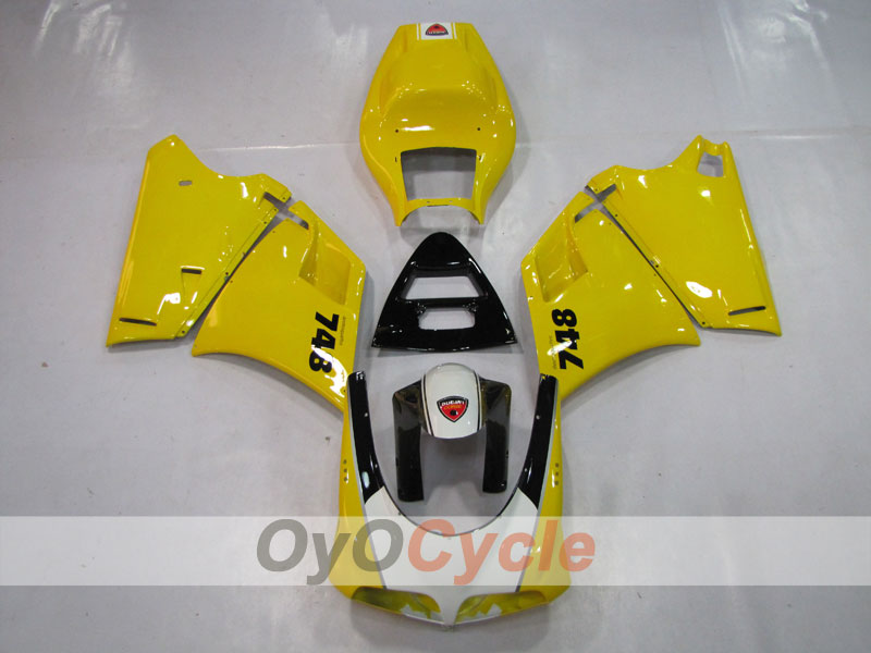 Einspritzverkleidungssatz für Ducati 748, 94-02 - Gelb, Schwarz - Werksstil #OYO87902048 Hauptbild
