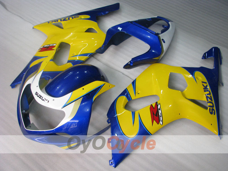Verkleidungssatz für Einspritzmodelle 01-03 GSX R600 - Gelb, Blau - Werksstil #OYO87905092