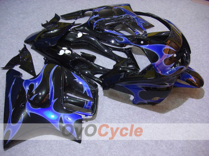Verkleidungssatz für Einspritzung für CBR600F3 97-98 - Blau, Schwarz - Flamme #OYO87900068