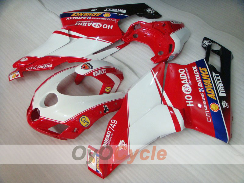 Einspritzverkleidungssatz für Ducati 749 von 05-06 - Rot, Weiß - Xerox #OYO87902169 Hauptbild